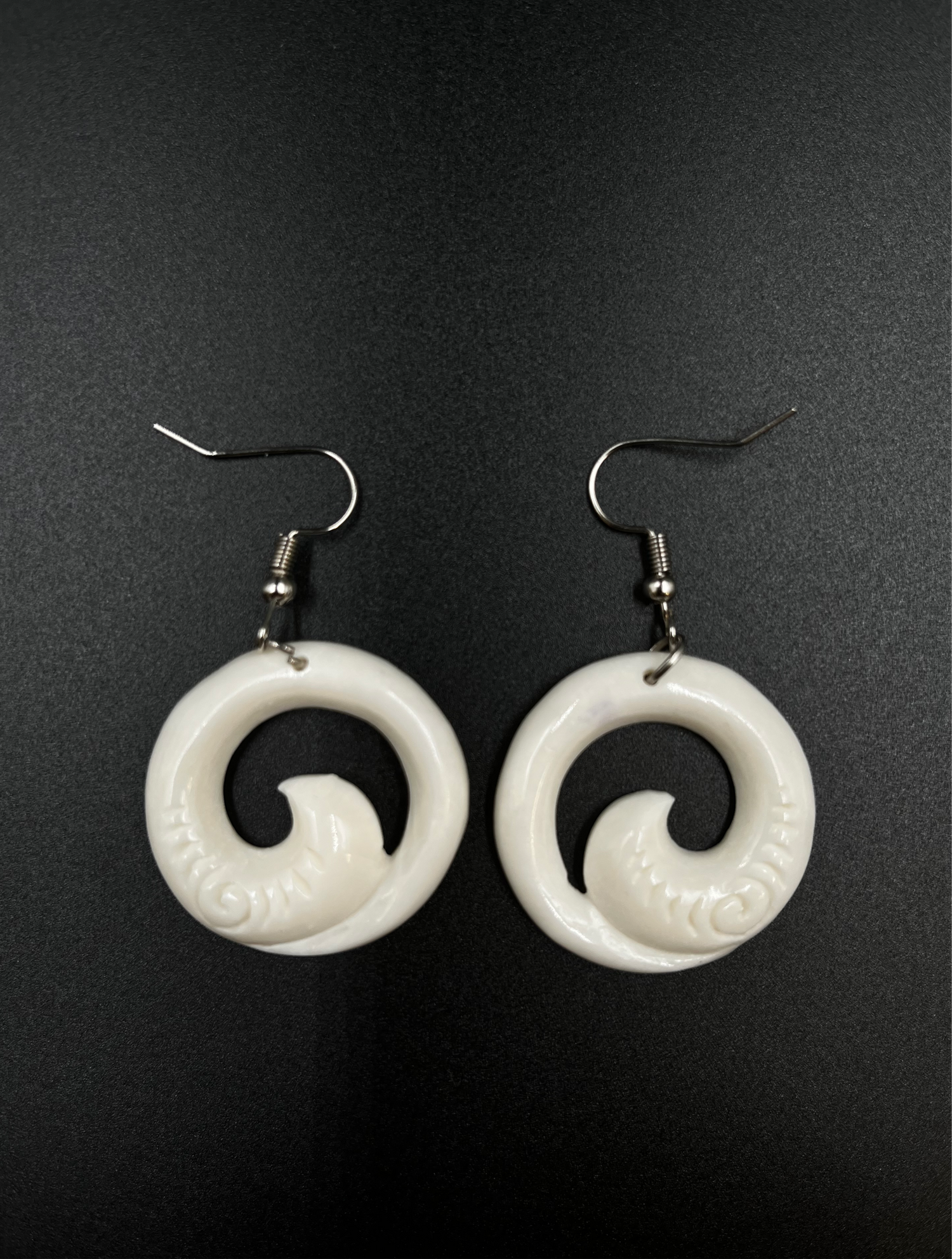 Bone earrings