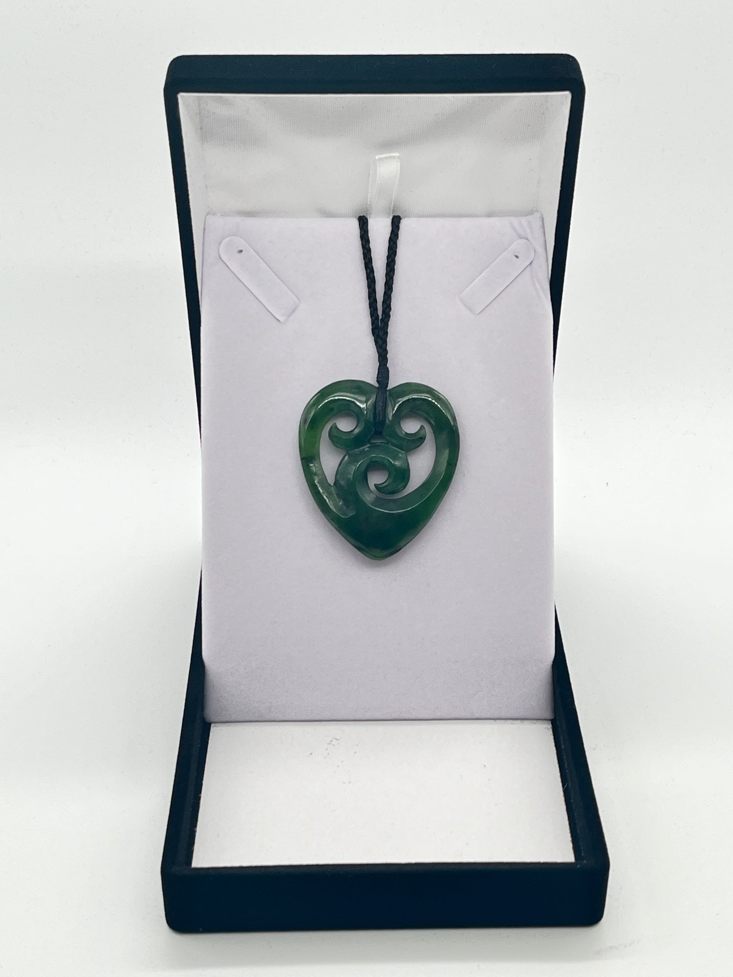 Small Triple Koru Heart Pounamu Necklace