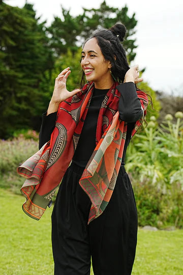 Scarf- Kowhaiwhai Earth