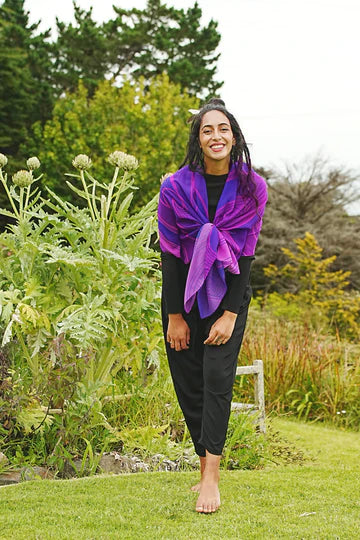 Scarf- Kowhaiwhai Purple