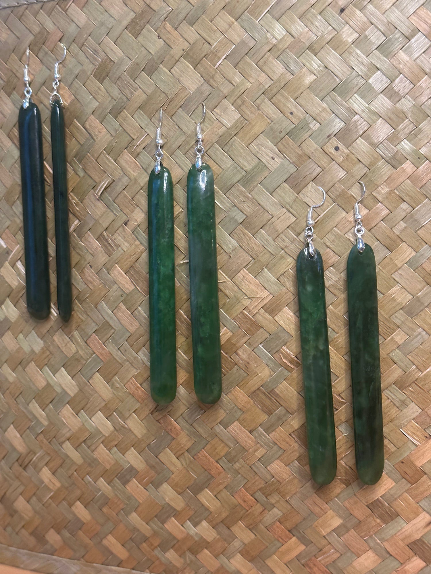 Long Pounamu Earrings